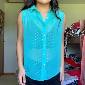 Blue & Gold Blouse